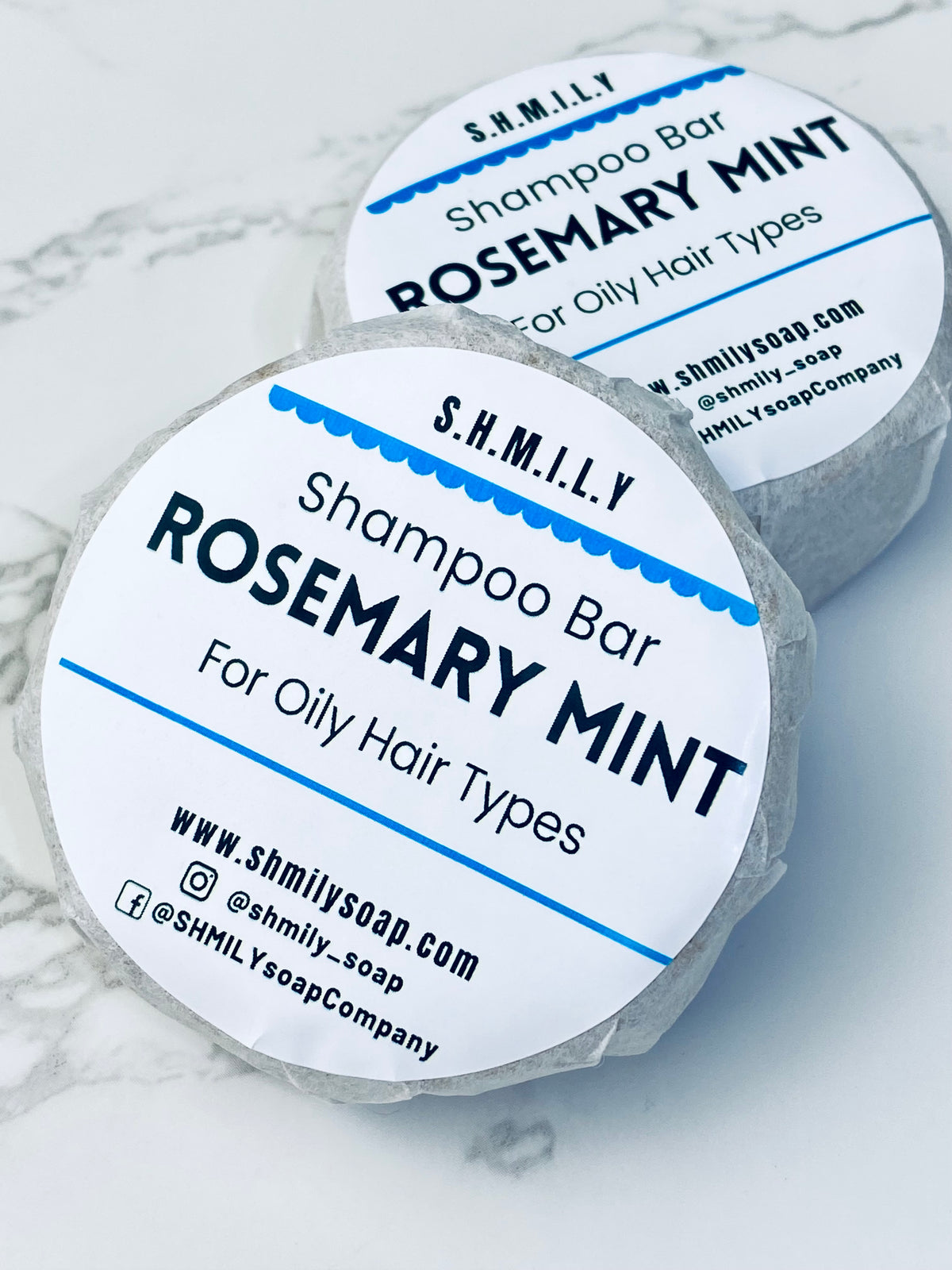 SHAMPOO BAR - ROSEMARY MINT - FOR OILY HAIR TYPES