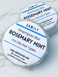 SHAMPOO BAR - ROSEMARY MINT - FOR OILY HAIR TYPES