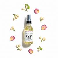 BODY OIL - ROSE, JASMINE, BERGAMOT- 2 oz