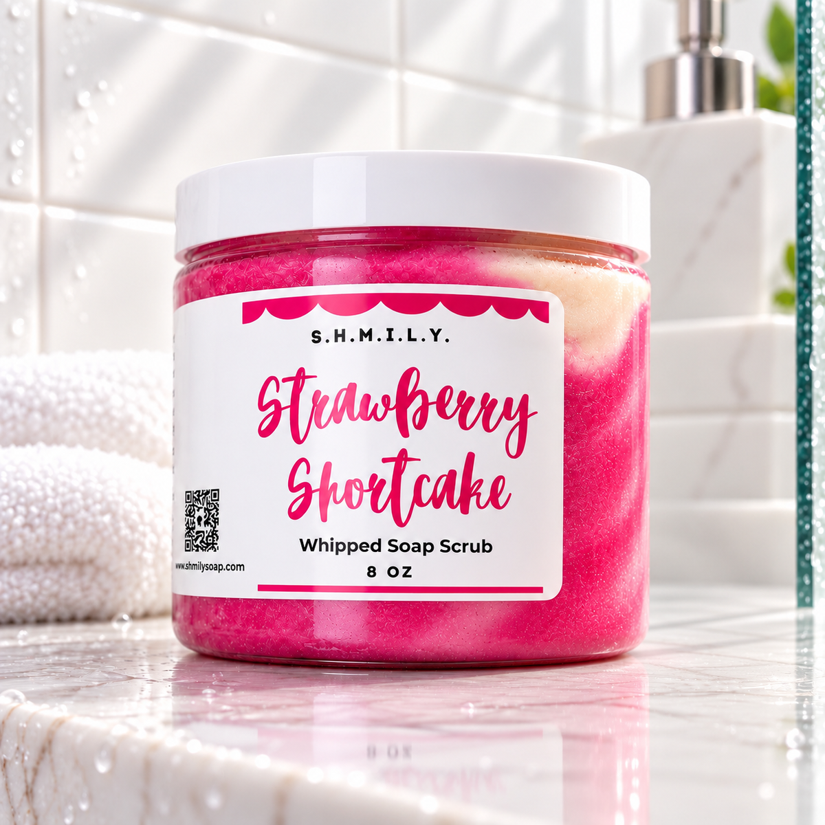 STRAWBERRY SHORTCAKE- WHIPPED SOAP SUGAR SCRUB