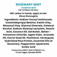 SHAMPOO BAR - ROSEMARY MINT - FOR OILY HAIR TYPES