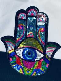 HAMSA COTTON TOTE - handcrafted