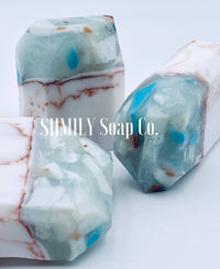 TURQUOISE CRYSTAL GLYCERIN SOAP