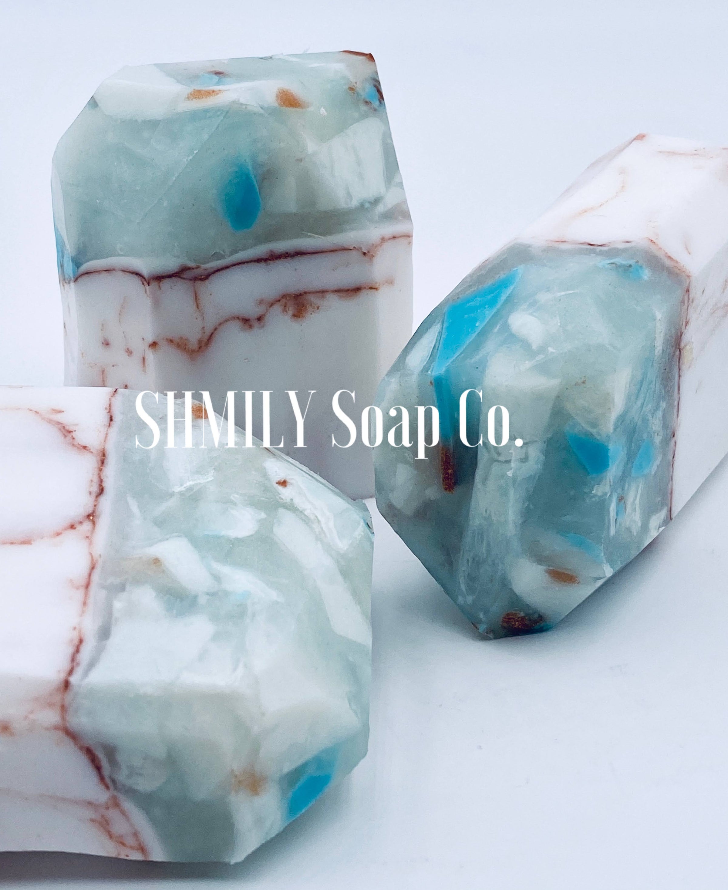 TURQUOISE CRYSTAL GLYCERIN SOAP – SHMILY Soap Co.